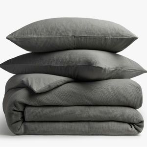 NWT Parachute 3 Piece Organic Cotton Queen Duvet Cover & Shams Set